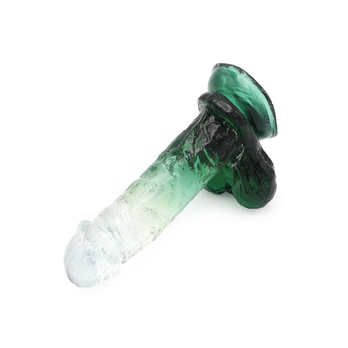 Kiotos Cox Color - Gekleurde Dildo 07 - 18 x 4 cm - Transparant/Groen-Erotiekvoordeel.nl