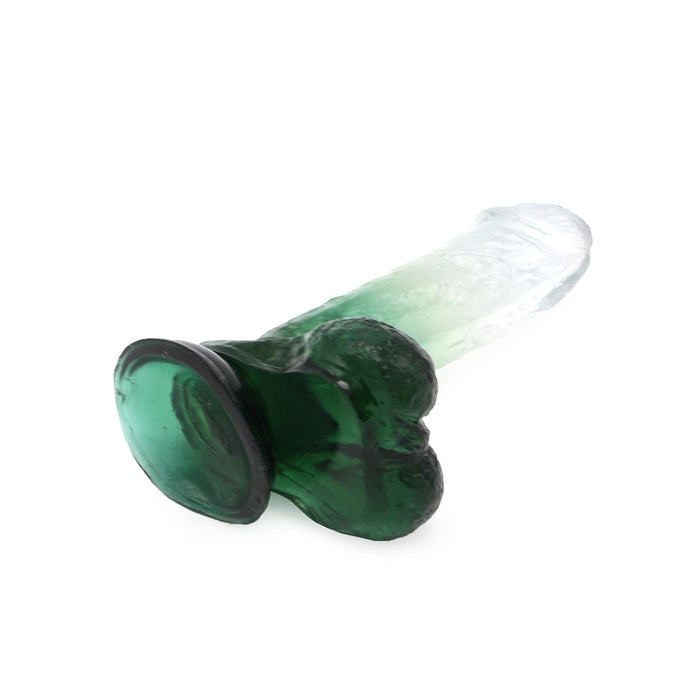 Kiotos Cox Color - Gekleurde Dildo 07 - 18 x 4 cm - Transparant/Groen-Erotiekvoordeel.nl