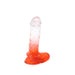 Kiotos Cox Color - Gekleurde Dildo 07 - 18 x 4 cm - Transparant/Rood-Erotiekvoordeel.nl