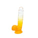 Kiotos Cox Color - Gekleurde Dildo 08 - 18,5 x 4 cm - Transparant/Geel-Erotiekvoordeel.nl