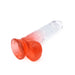 Kiotos Cox Color - Gekleurde Dildo 08 - 18,5 x 4 cm - Transparant/Rood-Erotiekvoordeel.nl