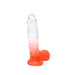 Kiotos Cox Color - Gekleurde Dildo 08 - 18,5 x 4 cm - Transparant/Rood-Erotiekvoordeel.nl