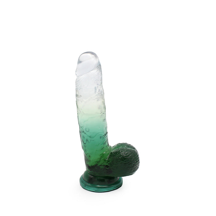 Kiotos Cox Color - Gekleurde Dildo 09 - 21,5 x 4,3 cm - Transparant/Groen-Erotiekvoordeel.nl