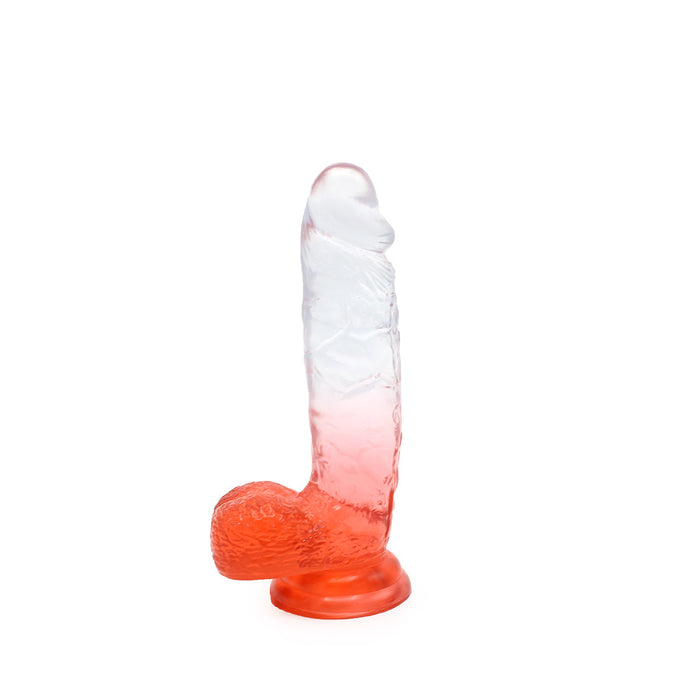 Kiotos Cox Color - Gekleurde Dildo 09 - 21,5 x 4,3 cm - Transparant/Rood-Erotiekvoordeel.nl