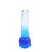 Kiotos Cox Color - Gekleurde Dildo 10 - 25 x 5,5 cm - Transparant/Blauw-Erotiekvoordeel.nl