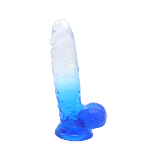 Kiotos Cox Color - Gekleurde Dildo 10 - 25 x 5,5 cm - Transparant/Blauw-Erotiekvoordeel.nl