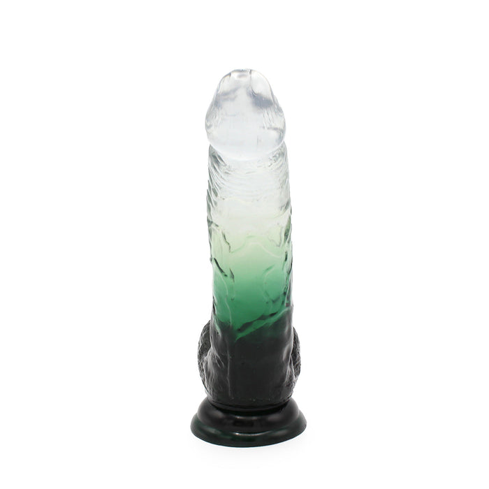 Kiotos Cox Color - Gekleurde Dildo 10 - 25 x 5,5 cm - Transparant/Groen-Erotiekvoordeel.nl