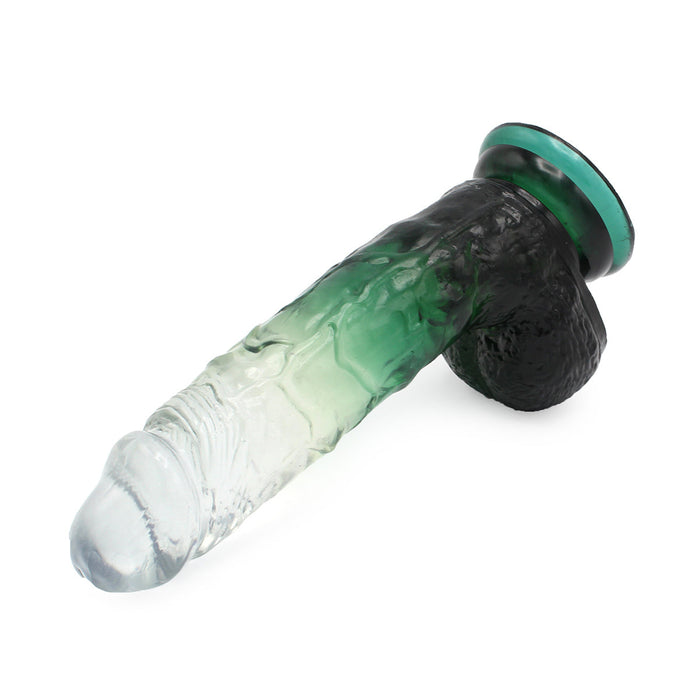 Kiotos Cox Color - Gekleurde Dildo 10 - 25 x 5,5 cm - Transparant/Groen-Erotiekvoordeel.nl