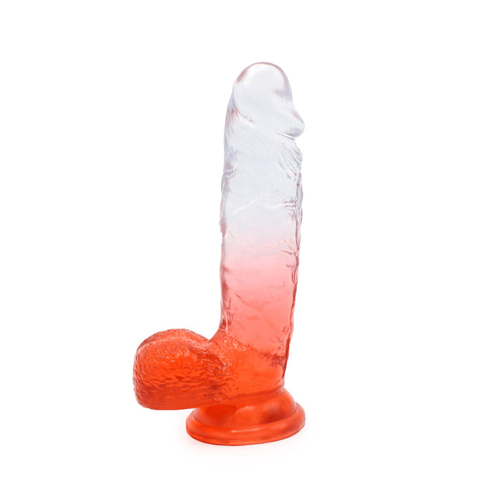 Kiotos Cox Color - Gekleurde Dildo 10 - 25 x 5,5 cm - Transparant/Rood-Erotiekvoordeel.nl