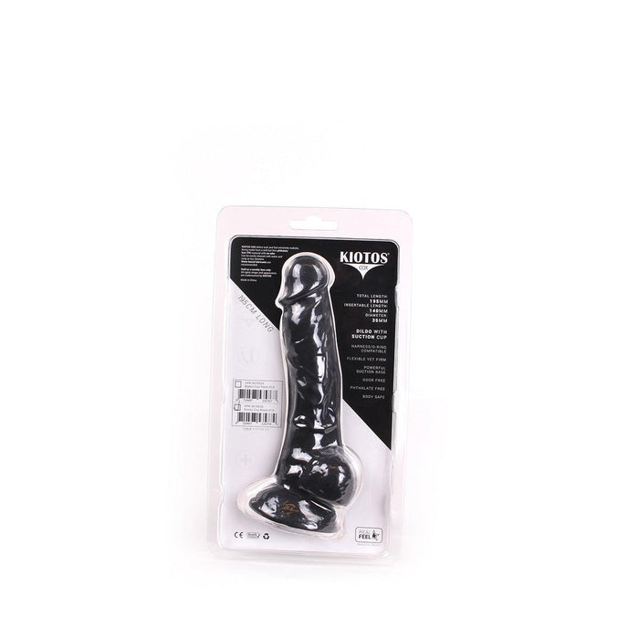 Kiotos Cox - Dildo 19,5 x 3,5 cm - Zwart-Erotiekvoordeel.nl