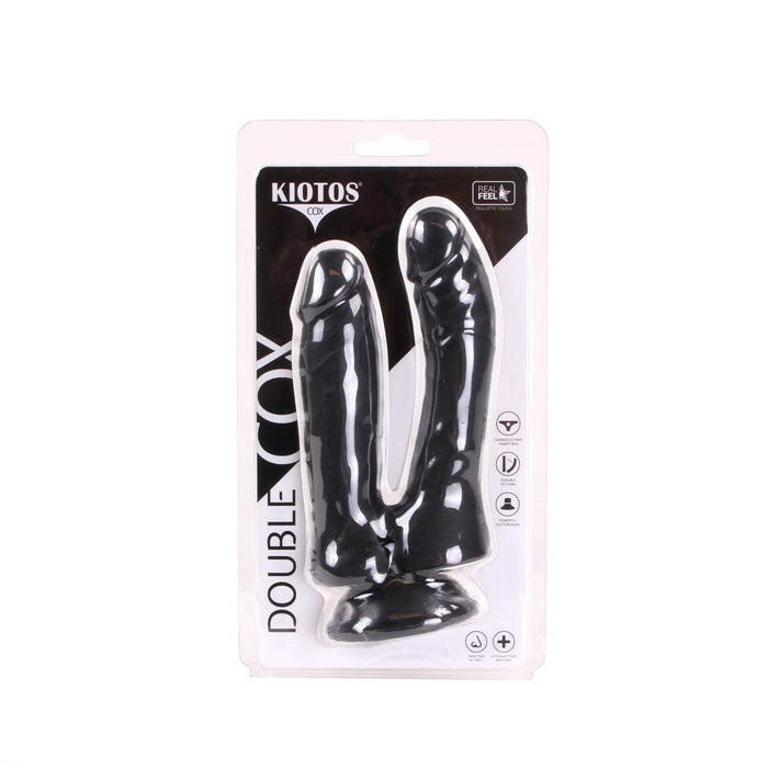 Kiotos Cox - Dildo Voor dubbele penetratie 19 x 3/3.5 cm - Zwart-Erotiekvoordeel.nl