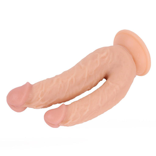 Kiotos Cox - Dildo Voor dubbele penetratie 21 x 3.5/4.5 cm - Lichte Huidskleur-Erotiekvoordeel.nl