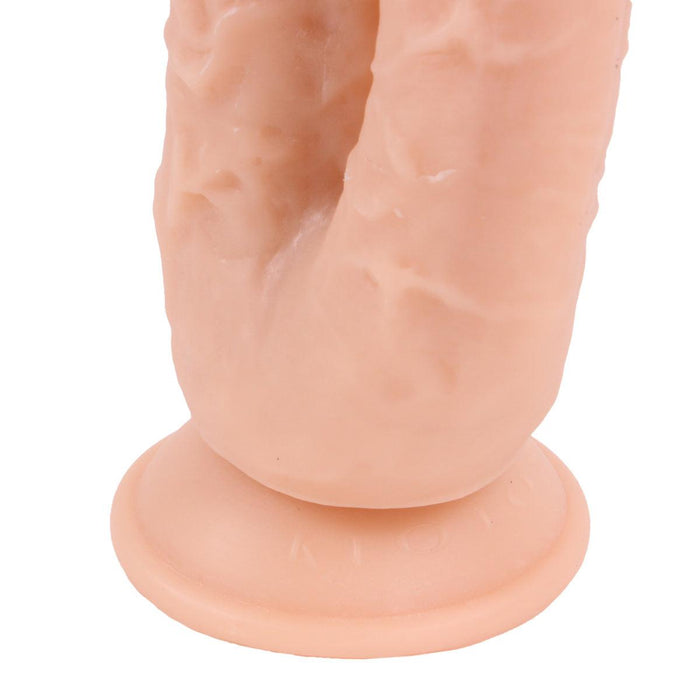 Kiotos Cox - Dildo Voor dubbele penetratie 21 x 3.5/4.5 cm - Lichte Huidskleur-Erotiekvoordeel.nl