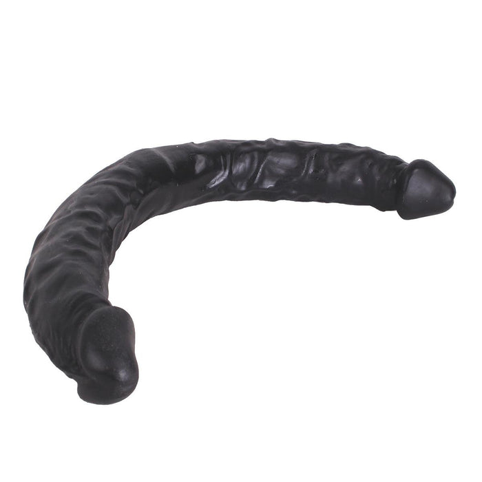 Kiotos Cox - Dubbele Dildo 40 x 3.6/3.8 cm - Zwart-Erotiekvoordeel.nl