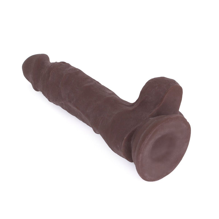 Kiotos Cox - Dildo - 18.5 x 3.8 cm - TPE - Bruin-Erotiekvoordeel.nl