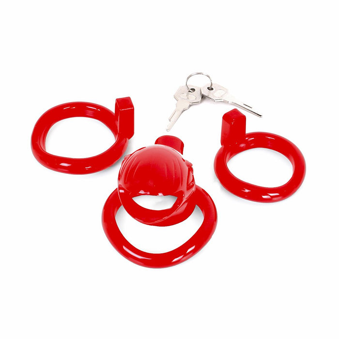 Kiotos - Kuisheidskooi - Plastic - Met 3 Ringen - Rood-Erotiekvoordeel.nl