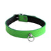 Kiotos Leather - Collar met Kleine O-ring - Leder - Groen-Erotiekvoordeel.nl