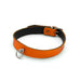 Kiotos Leather - Collar met Kleine O-ring - Leder - Oranje-Erotiekvoordeel.nl