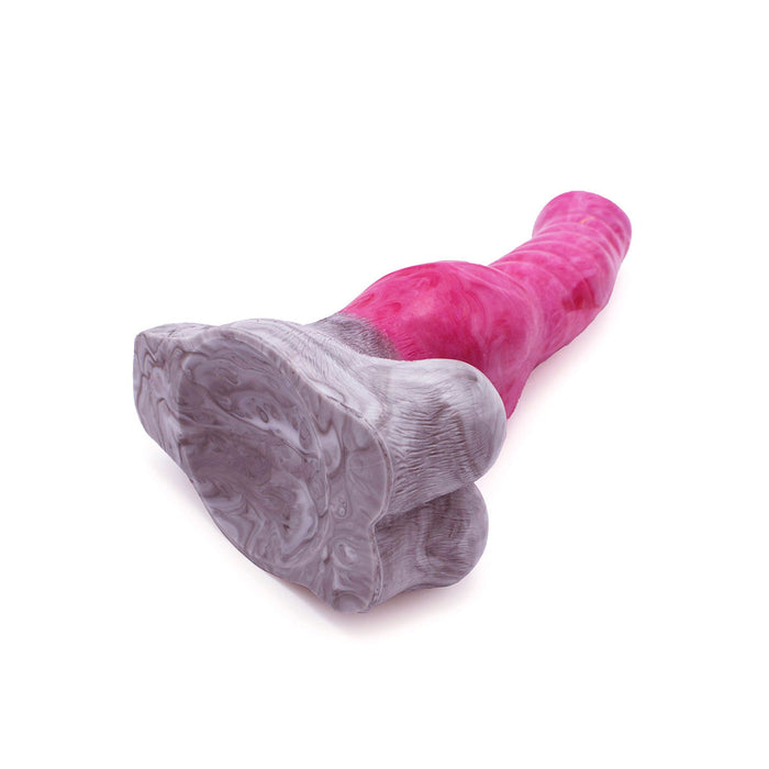 Kiotos Monstar - Anaal Dildo Beast 42 - 25.5 x 4.8 cm - Wit/Rood/Grijs-Erotiekvoordeel.nl