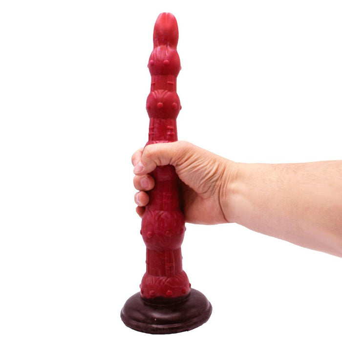 Kiotos Monstar - Anaal Dildo Beast No. 45 - 37.5 x 5.7 cm - Roze/Rood/Zwart-Erotiekvoordeel.nl