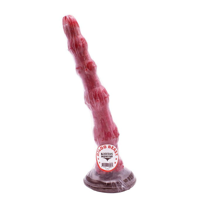 Kiotos Monstar - Anaal Dildo Beast No. 45 - 37.5 x 5.7 cm - Roze/Rood/Zwart-Erotiekvoordeel.nl