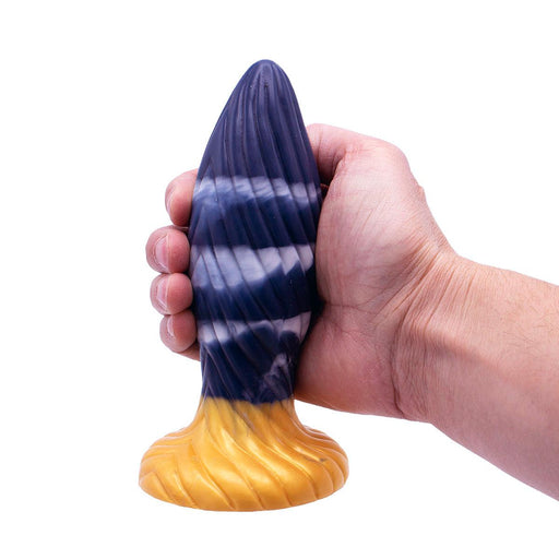 Kiotos Monstar - Buttplug - Anaal Dildo Beast 39 - 17.5 x 5.5 cm - Blauw/Goud/Wit-Erotiekvoordeel.nl