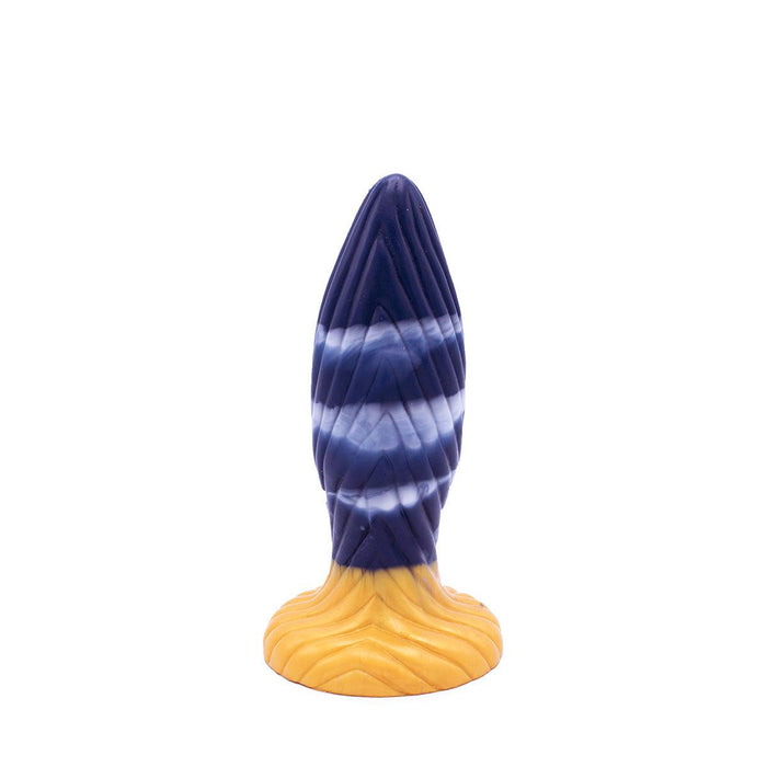 Kiotos Monstar - Buttplug - Anaal Dildo Beast 39 - 17.5 x 5.5 cm - Blauw/Goud/Wit-Erotiekvoordeel.nl