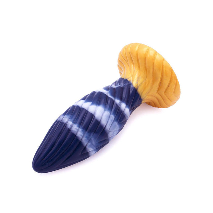 Kiotos Monstar - Buttplug - Anaal Dildo Beast 39 - 17.5 x 5.5 cm - Blauw/Goud/Wit-Erotiekvoordeel.nl