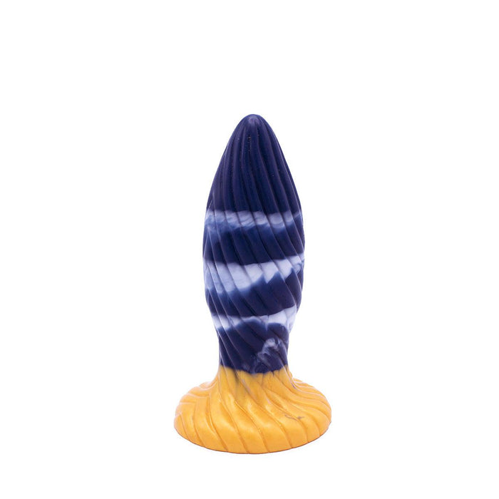 Kiotos Monstar - Buttplug - Anaal Dildo Beast 39 - 17.5 x 5.5 cm - Blauw/Goud/Wit-Erotiekvoordeel.nl