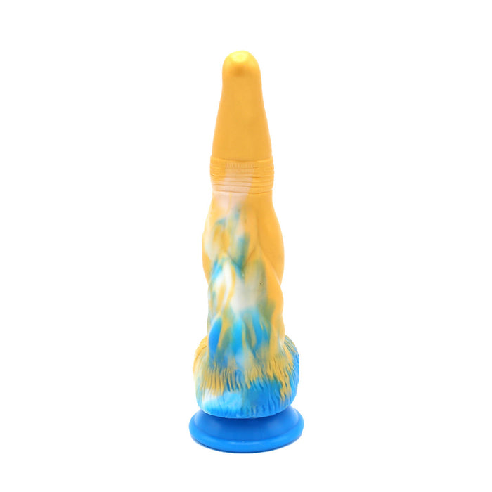 Kiotos Monstar - Dildo Beast 17 - Goud/Blauw/Wit-Erotiekvoordeel.nl