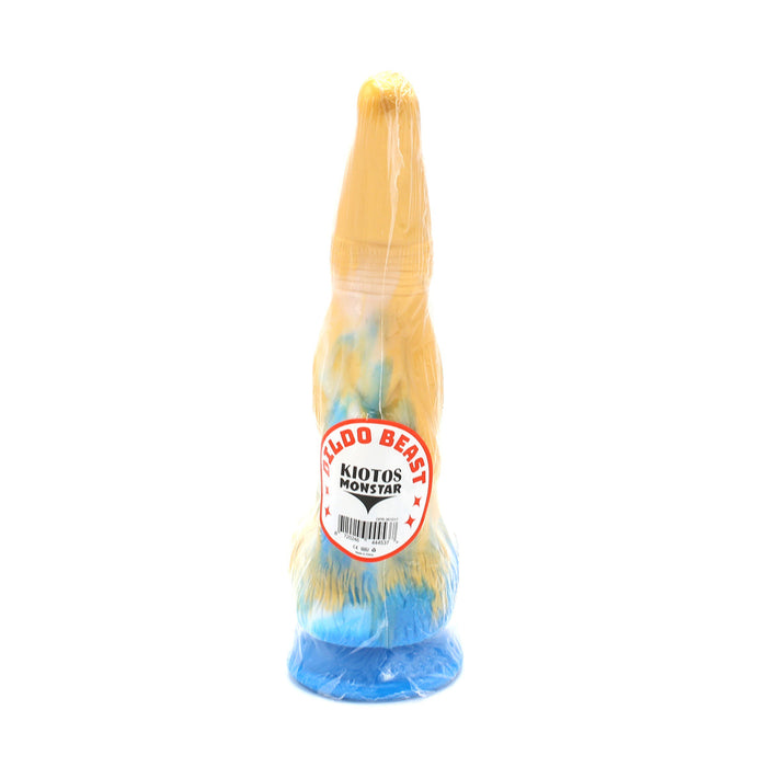 Kiotos Monstar - Dildo Beast 17 - Goud/Blauw/Wit-Erotiekvoordeel.nl