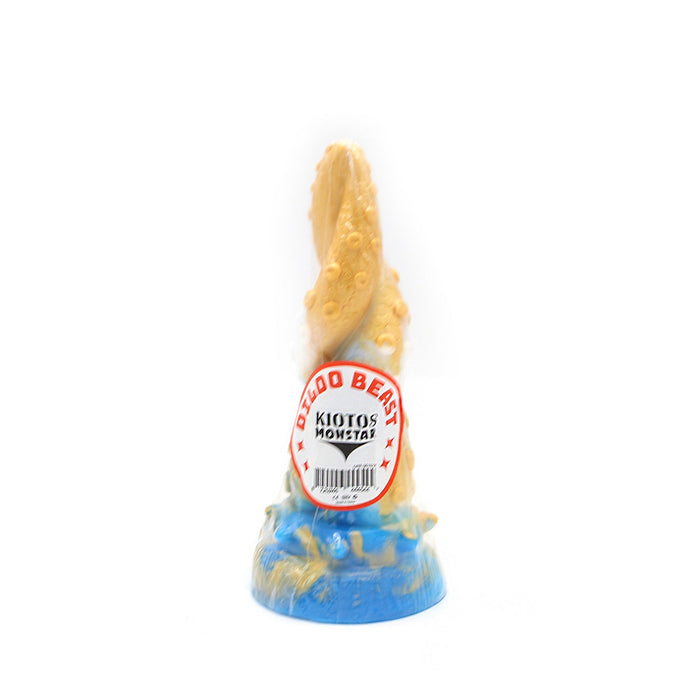 Kiotos Monstar - Dildo Beast 18 - Goud/Blauw/Wit-Erotiekvoordeel.nl