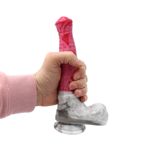 Kiotos Monstar - Dildo Beast 22 - Roze/Grijs/Wit-Erotiekvoordeel.nl