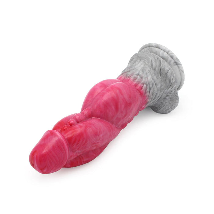 Kiotos Monstar - Dildo Beast 23 - 23,5 x 6,5 cm - Roze/Grijs/Wit-Erotiekvoordeel.nl