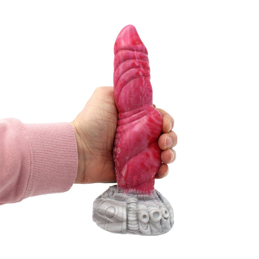 Kiotos Monstar - Dildo Beast 26 - 22,5 x 6 cm - Roze/Grijs/Wit-Erotiekvoordeel.nl