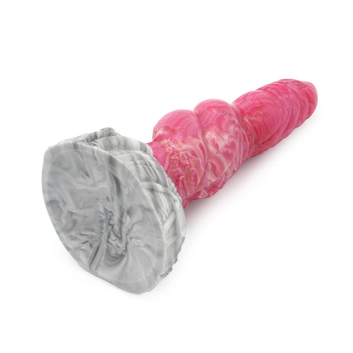 Kiotos Monstar - Dildo Beast 26 - 22,5 x 6 cm - Roze/Grijs/Wit-Erotiekvoordeel.nl