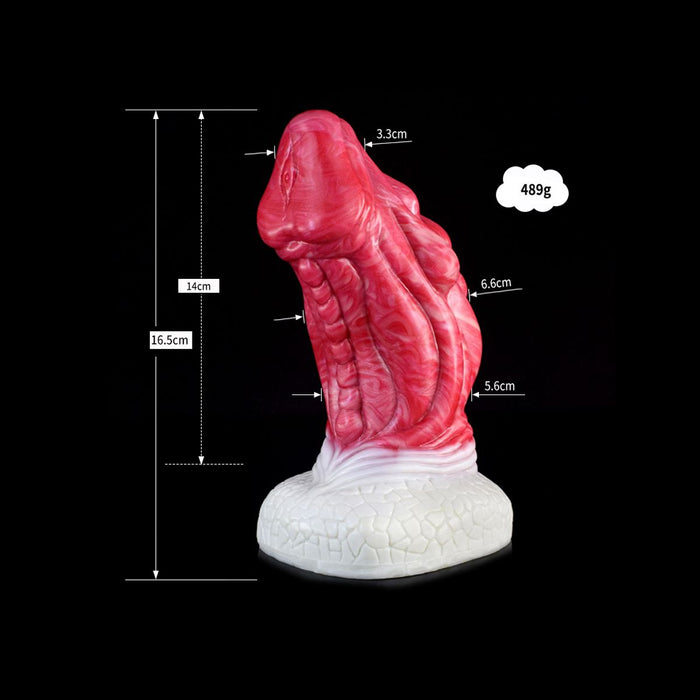 Kiotos Monstar Dildo Beast Nr. 78 Caraxes - Roze/Wit/Grijs-Erotiekvoordeel.nl