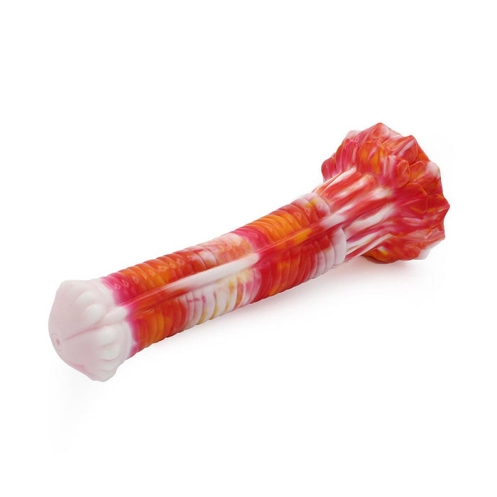 Kiotos Monstar - Dildo Beast Paardenlul - 27 x 5.5 cm - Oranje/Wit/Rood-Erotiekvoordeel.nl