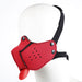 Kiotos - Neopreen Puppy Dog Gag/Mondmasker - Rood-Erotiekvoordeel.nl