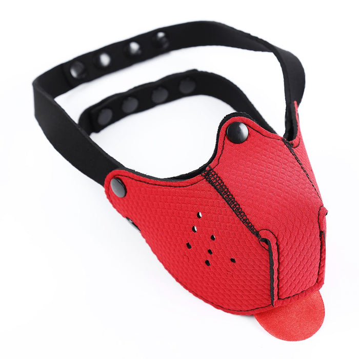 Kiotos - Neopreen Puppy Dog Gag/Mondmasker - Rood-Erotiekvoordeel.nl