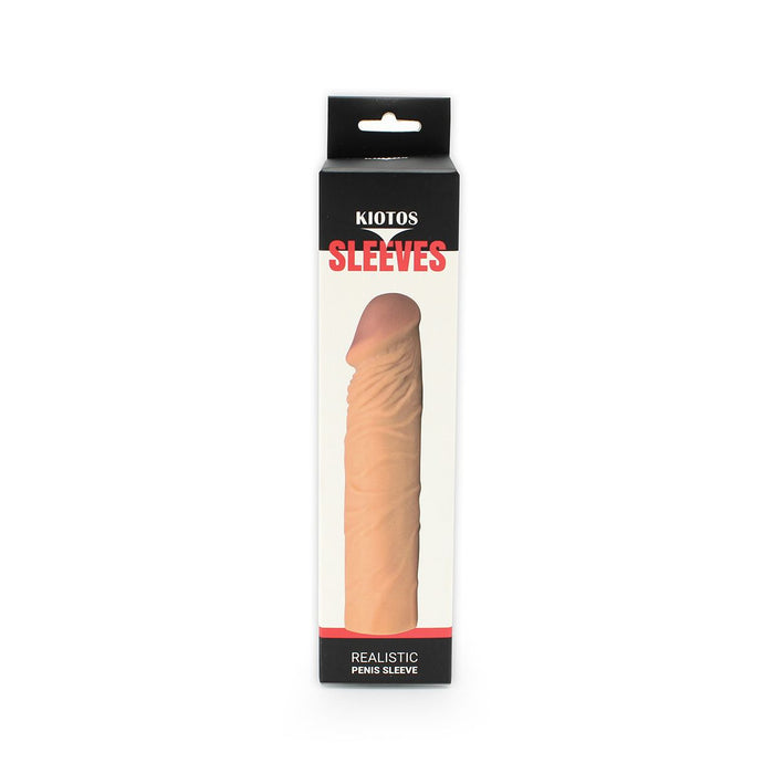 Kiotos - Penis Sleeve van 18.5 cm - Realistische sensatie - TPE - Lichte Huidskleur-Erotiekvoordeel.nl