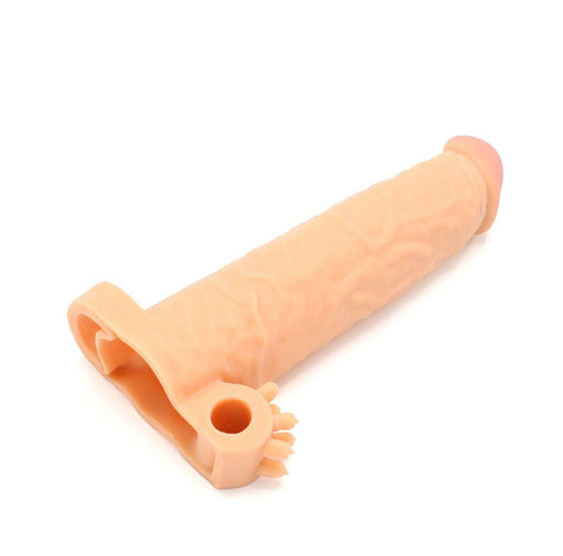 Kiotos - Realistic Penis Sleeve van 19 cm met Vibrator Bullet Houder en Ball Stretcher - Boost Je Intieme Momenten!-Erotiekvoordeel.nl