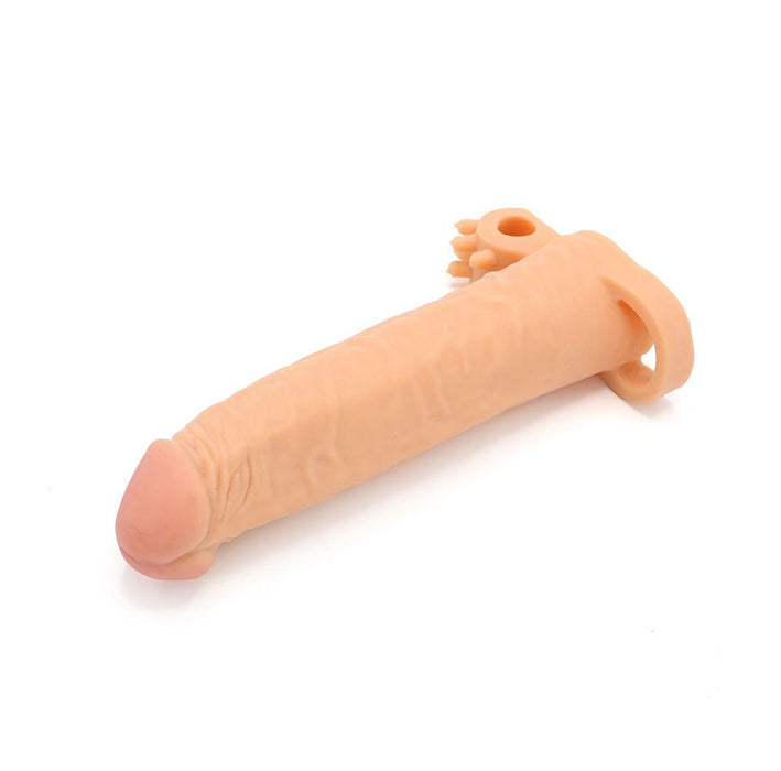 Kiotos - Realistic Penis Sleeve van 19 cm met Vibrator Bullet Houder en Ball Stretcher - Boost Je Intieme Momenten!-Erotiekvoordeel.nl