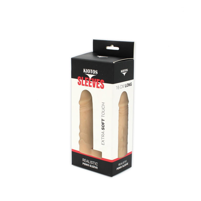 Kiotos - Realistische Penis Sleeve - Extra Soft - Met Ballstretcher - Comfort, Plezier en Extra Omtrek-Erotiekvoordeel.nl