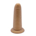 Kiotos - Ribbed Penis XL Shinny Flesh Suction Dildo - Amazing Shinny Gold/Flesh Silicone - 8 cm diameter x 30 cm lang-Erotiekvoordeel.nl