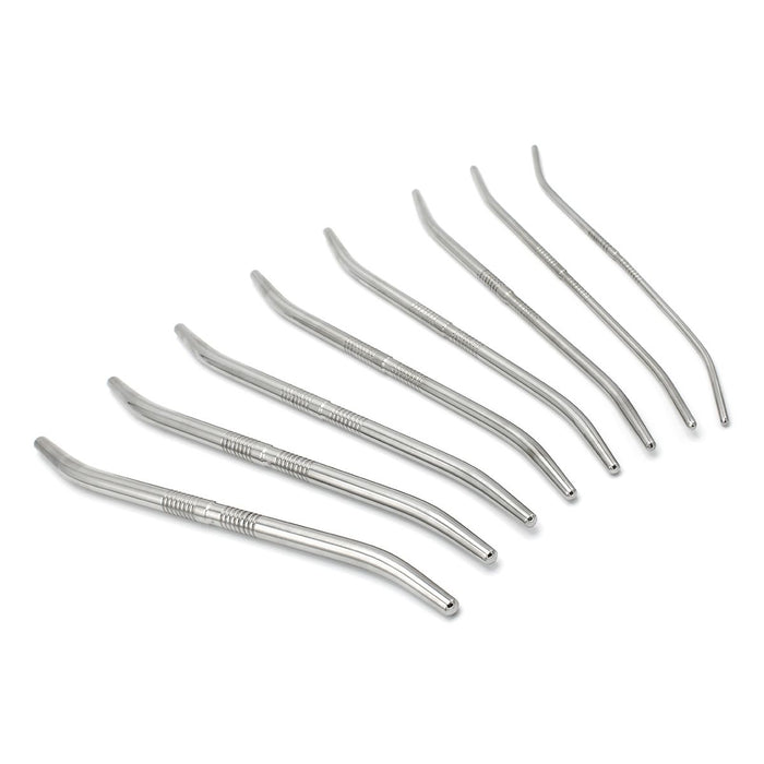 Kiotos Steel - Double End Dilator Set met Curve - RVS - 8 stuks-Erotiekvoordeel.nl