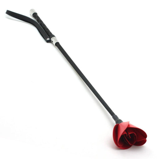 Liebe Seele - Flower Rhythm - Riding Crop - Paardrijzweepje Leer - Met Rode Roos-Erotiekvoordeel.nl