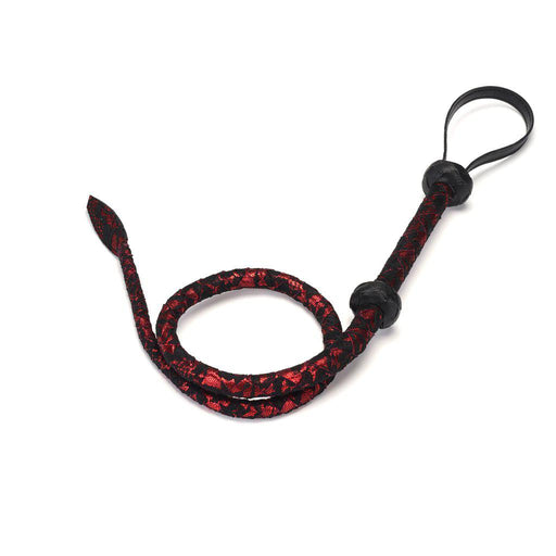 Liebe Seele - Victorian Garden - Bull Whip - Single Tail Zweep - Vegan Friendly - Rood/Zwart-Erotiekvoordeel.nl