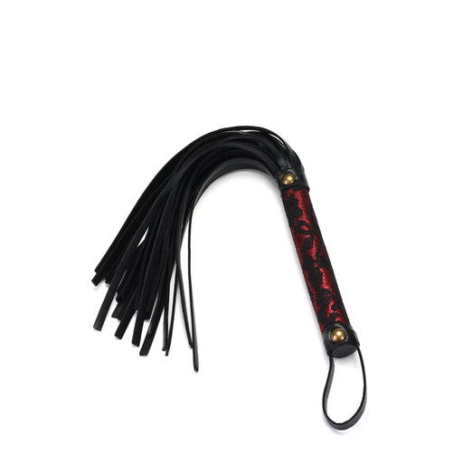 Liebe Seele - Victorian Garden - Kleine Flogger - Kort Zweepje - Vegan - Rood/Zwart-Erotiekvoordeel.nl