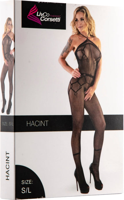 LivCo - Hacint - Bodystocking - Zwart - One Size-Erotiekvoordeel.nl